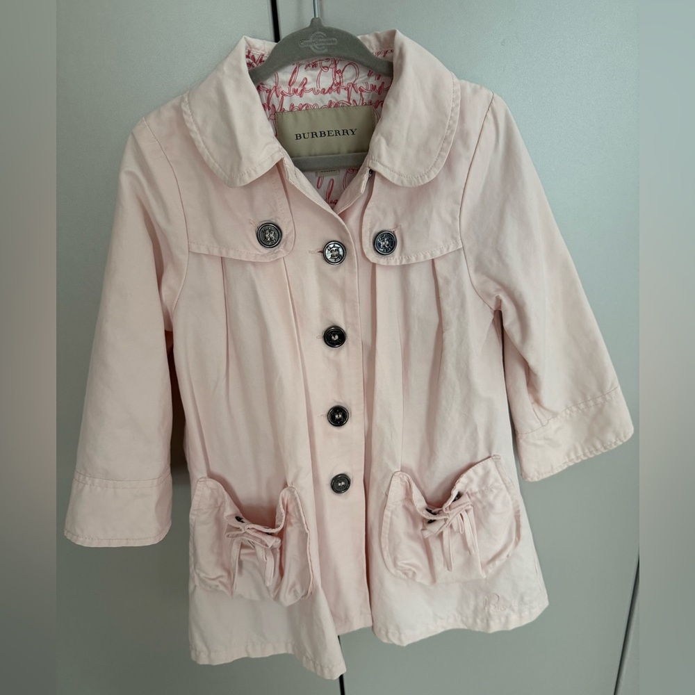 Burberry Light Pink Girls Coat